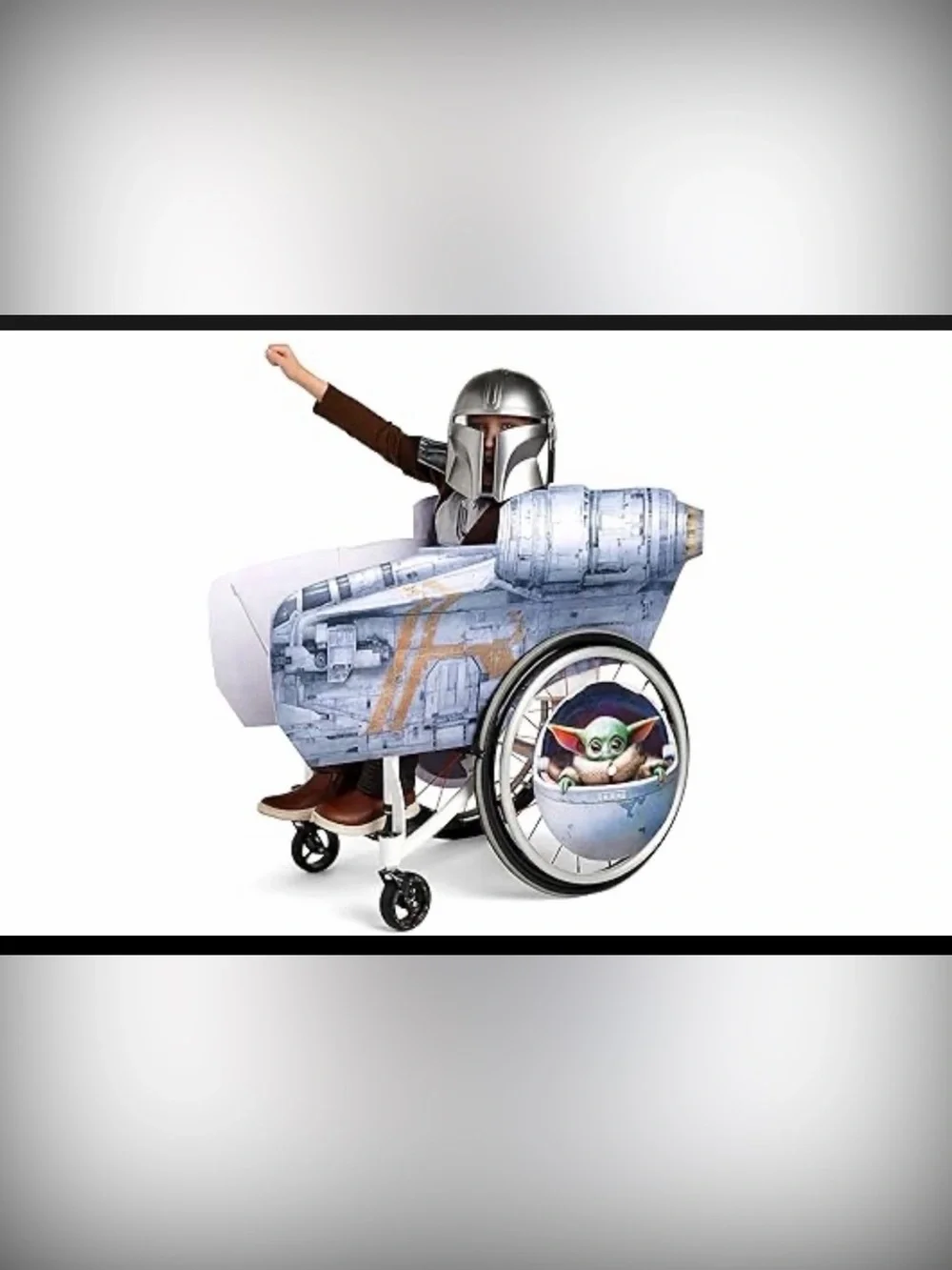 Disney The Mandalorian Wheelchair Cover with Baby Yoda Art - Silver/Blue
